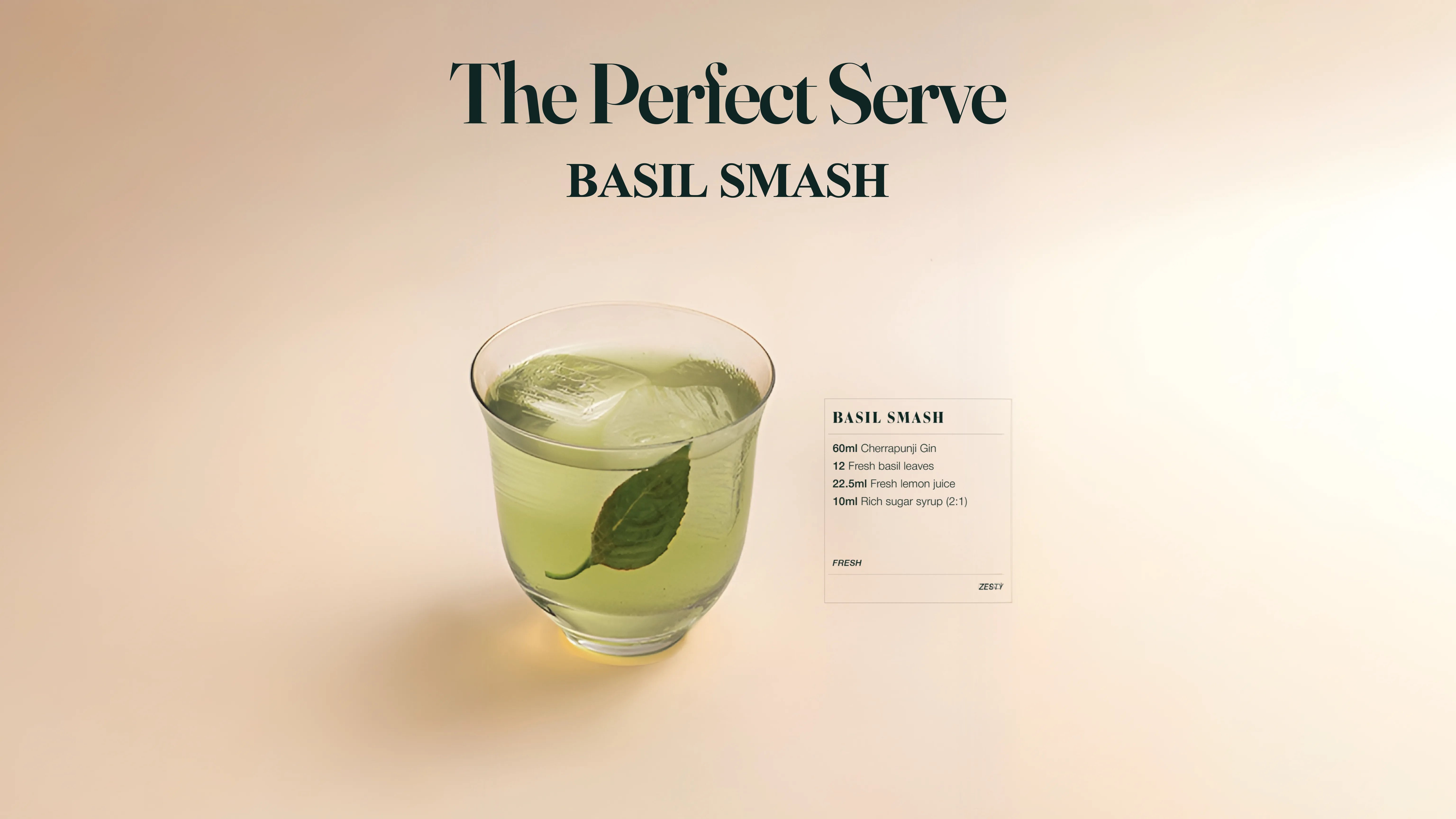 Cherrapunji Gin Basil Smash