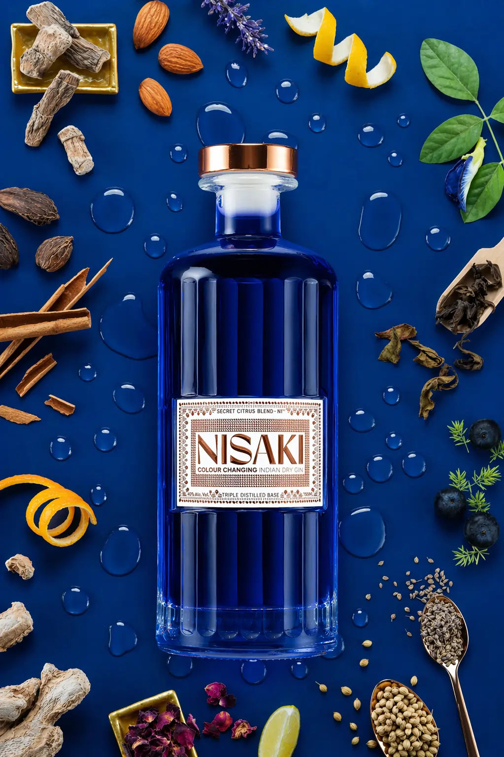 Nisaki Farbwechsel Indian Dry Gin (750 ml)