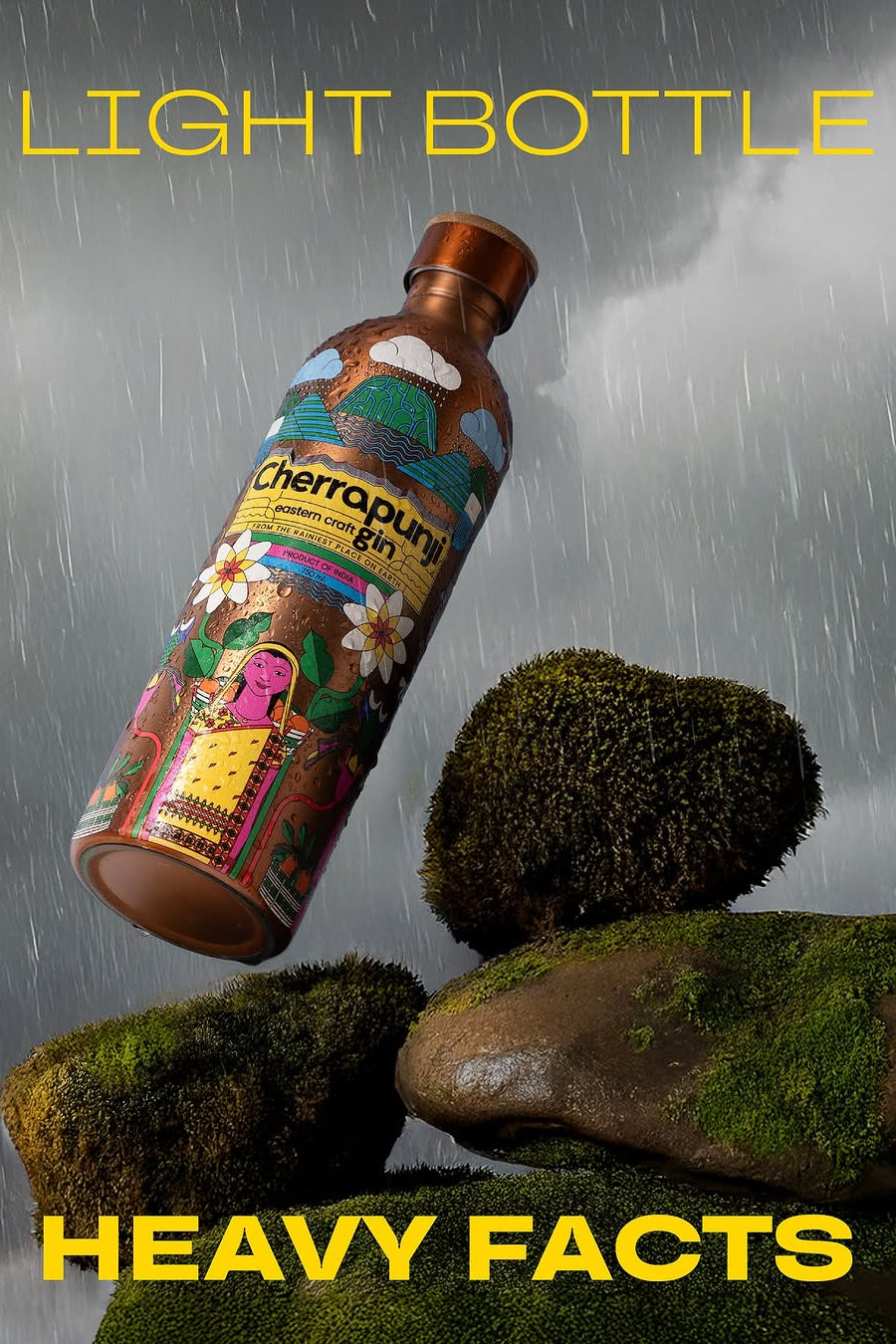 Cherrapunji Eastern Craft Gin - Sustainable Stainless Steel Bottle - Zarf Spirits Switzerland