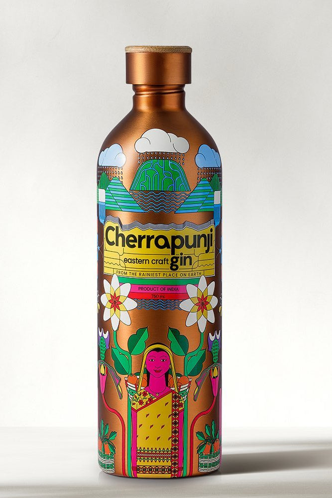 Cherrapunji Eastern Craft Gin - Sustainable Stainless Steel Bottle - Zarf Spirits Switzerland