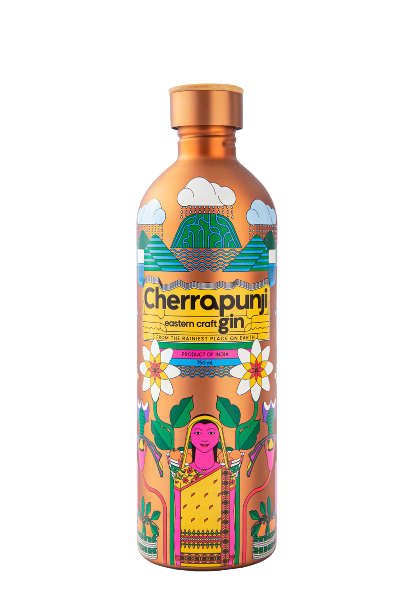 Cherrapunji Eastern Craft Gin - Sustainable Stainless Steel Bottle - Zarf Spirits Switzerland